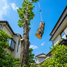 特殊伐採の作業写真
