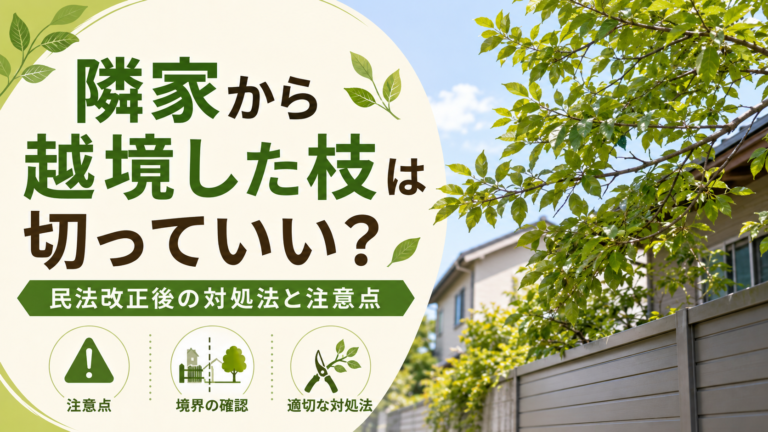 隣家から越境した枝は切っていい？