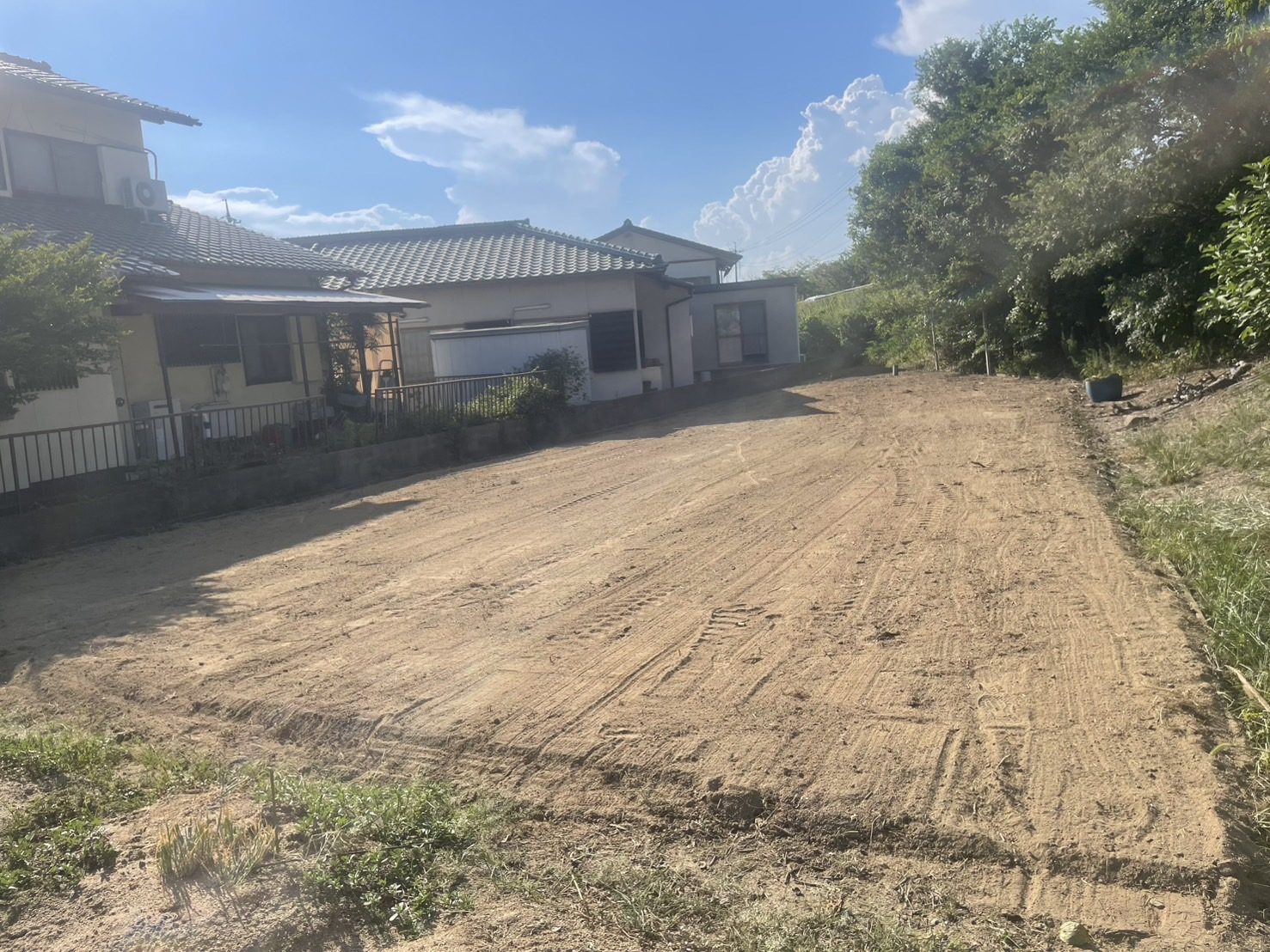 倉敷市玉島｜作業後：整地・転圧を終えた敷地